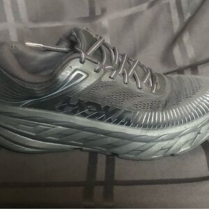 Hoka One Bondi 7 Sneakers Womens Sz 9 Black Running Shoes